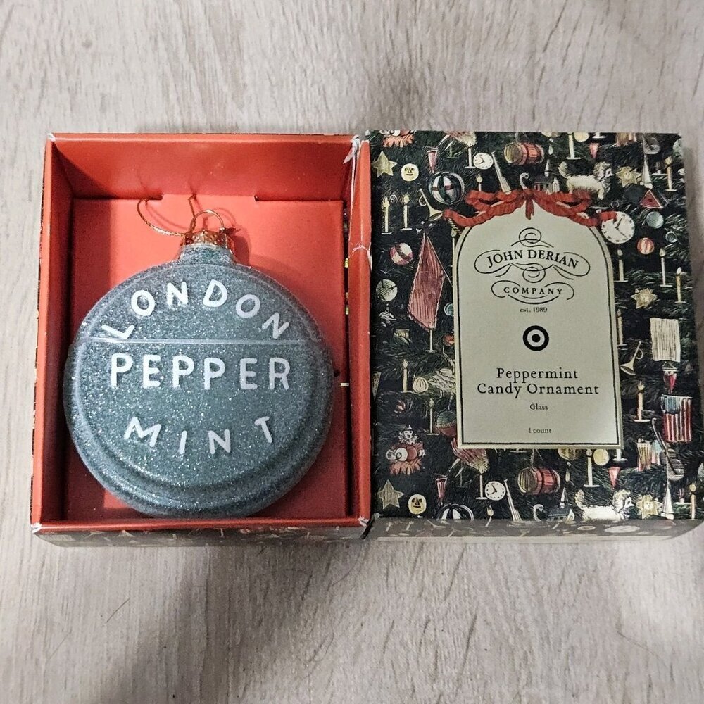 John Derian For Target London PepperMint Candy Ornament Limited Edition NEW!